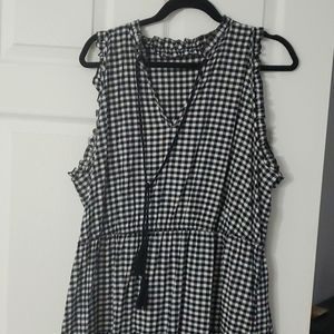 Who What Where Gingham dress black white